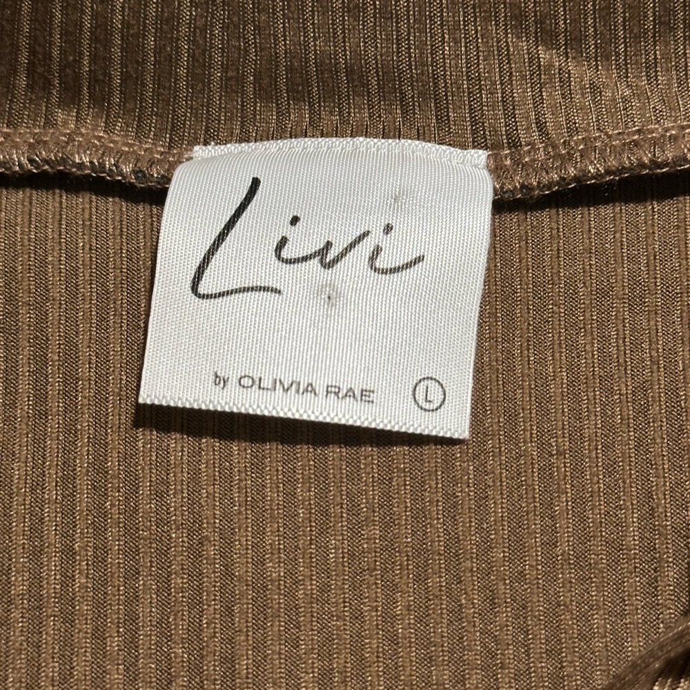 Olivia Rae Brown Button Down Shirt - Picture 4 of 4